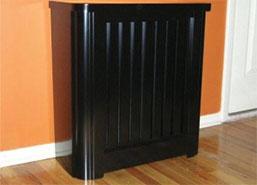 Custom Radiator Cover with Black Louvered panels